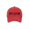 THEPORTA GRAPHIC DOUBLE LOGO WASH BALL Cap, RED