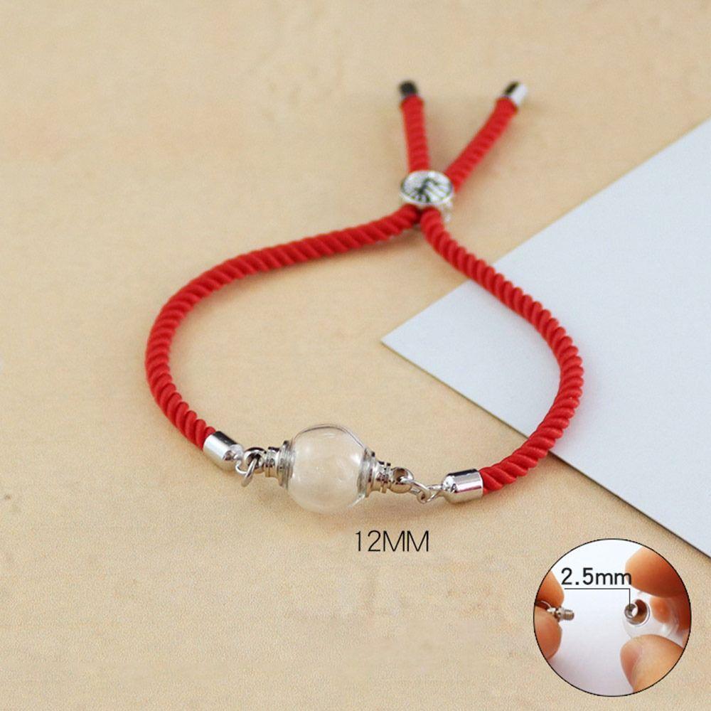 DIY Wishing Bottle Bracelet Multicolor Curve Cube Pendant Gift Vial Cord Bracelet