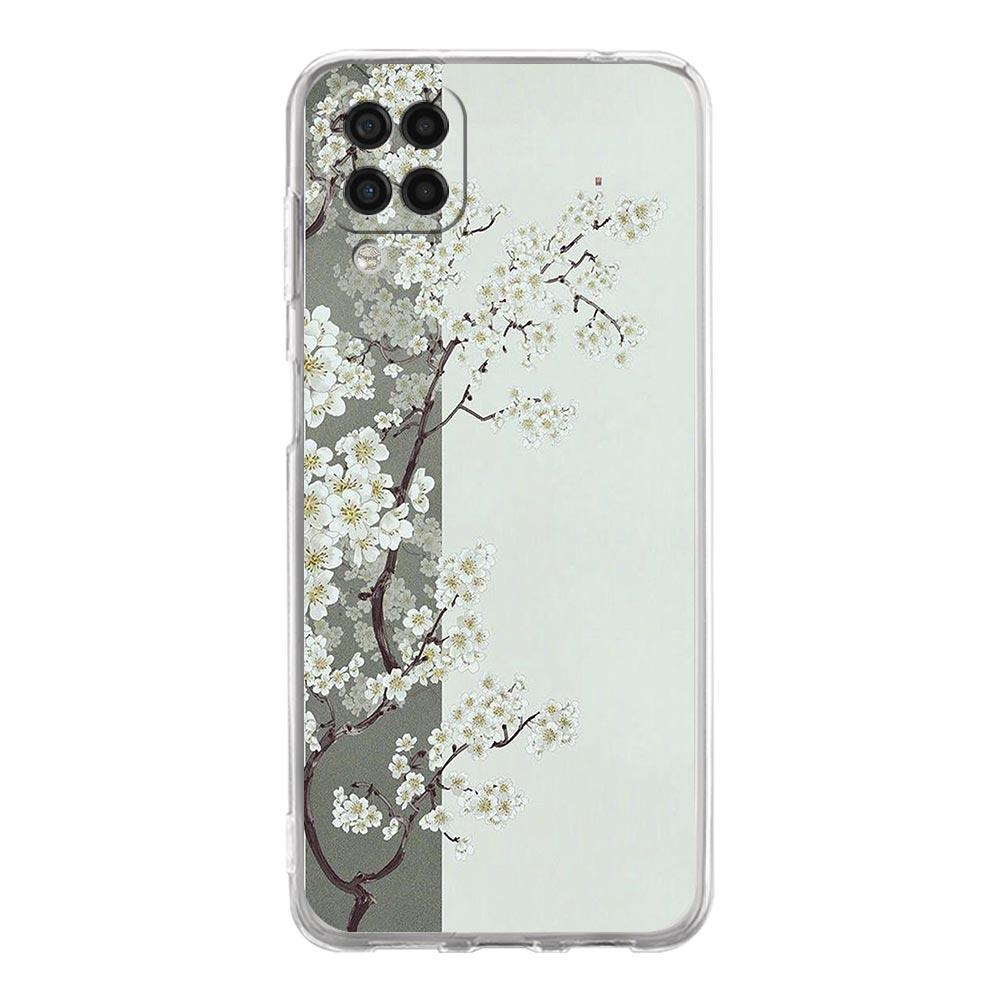 Чехол для телефона Samsung Galaxy A13 A15 A25 A51 A71 A21S A11 A12 A31 A52 A41 A23 A53 A73 A32 5G A03S A05s, прозрачный чехол с цветком 12
