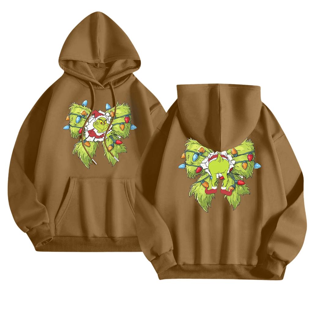 Женский модный повседневный худи с длинным рукавом и принтом