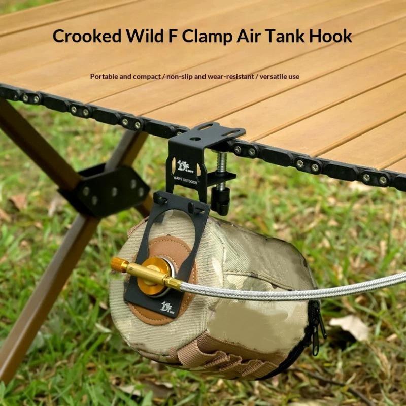 Hang Gas Canister Hook Outdoor Multi-Purpose Gas Tank Hook With Hanging Plate Bottle Opener Camping Table Gas Stove Tank Hook