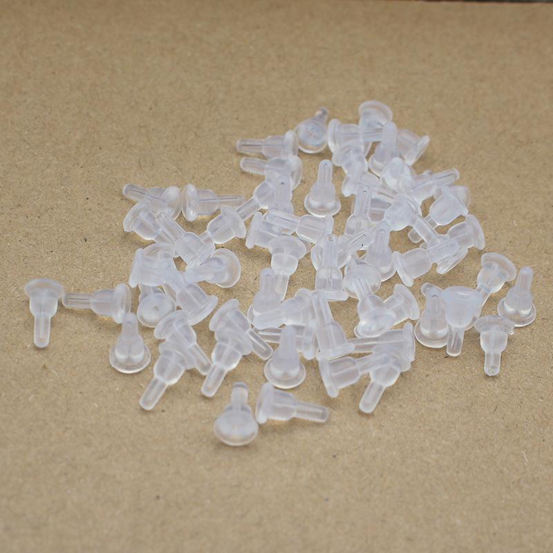Прозрачные силиконовые беруши с противоскользящим покрытием - Защита от проколов, Мягкие резиновые заглушки для серег