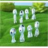 LUYING Ghibli Goods Деревянный эльф, садовые аксессуары, светящийся микроландшафтный садовый декор, светится в темноте, набор для патио, газона, двора, фигурка, (10