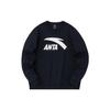 Anta Lifestyle Series Letter Logo Printed Casual Pullover Long Sleeve Sweatshirt Unisex Sweatshirt Black 972338723-4