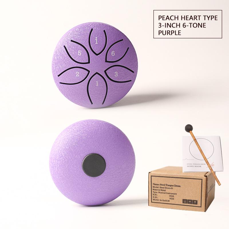 3-inch 6-tone Mini Steel Tongue Drum