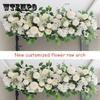 100CM DIY Wedding Flower Wall Arrangement Supplies Silk Peonies Rose Artificial Floral Row Decor Marriage Iron Arch Backdrop