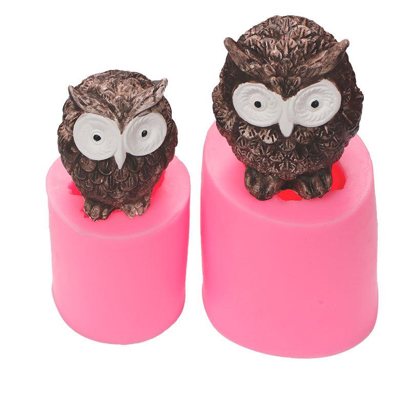 Силиконовая форма «сделай сам», Сова, 3D Сова, шоколадная помадка, силиконовая форма, изготовление кубиков льда, модель свечи, посуда для выпечки