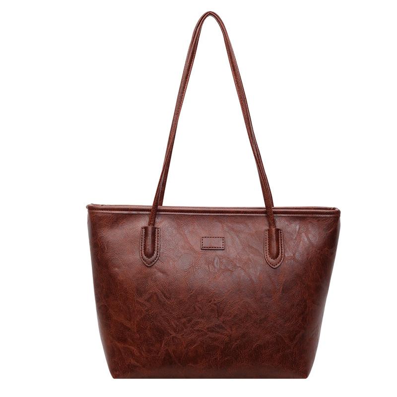 Ретро сумка большой вместимости женская новая осенне-зимняя простая на плечо сумка-тоут для студентки для занятий