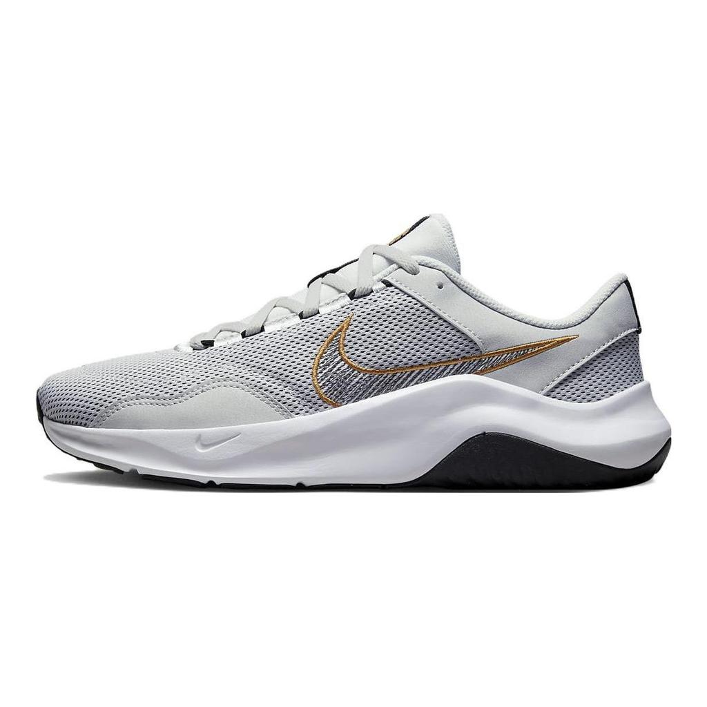 Nike Legend Essential 3 Next Nature Photon Dust Gold Мужские кроссовки Серо-Белое Золото-Замша DM1120-003