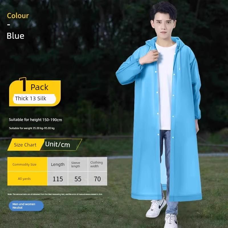 Electric Battery Motorcycle 2 People Thickened Matching Women Raincoat