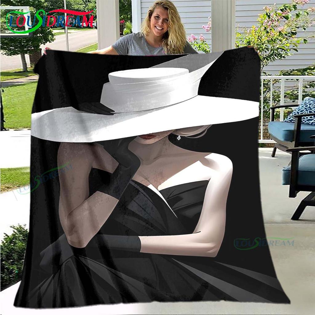 Fashion New Woman-Sexy Pattern Blanket Flannel Thin Blanket Portable Home Travel Office Lunch Break Blanket Birthday Gift