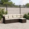 VidaXL Garden Lounge Set with Cushions 5 Pcs, Patio Sofas, Patio Furniture Set, Outdoor Furniture, Brown 3263139