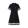 Summer Polo Collar Dress with Short Sleeves A-Line Cut and Youthful College Style Dresses