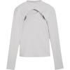 Dare Tomotion Midnight Solid Hollow Slim Long Sleeve T-Shirt Women Tops Gray 630921-09