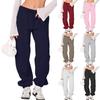 Women's Fleece Sweatpants Winter High Waisted Sweat Pants Drawstring Baggy Jogger Pants