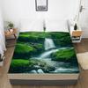 Домашняя уличная простыня с лесным 3D-принтом, наматрасник, простыня с эластичной лентой, постельное белье