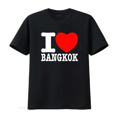Стильная футболка I Love Bangkok с жирным шрифтом для модных людей HJ3P винтажная стирка модная Немного дизайнерской одежды