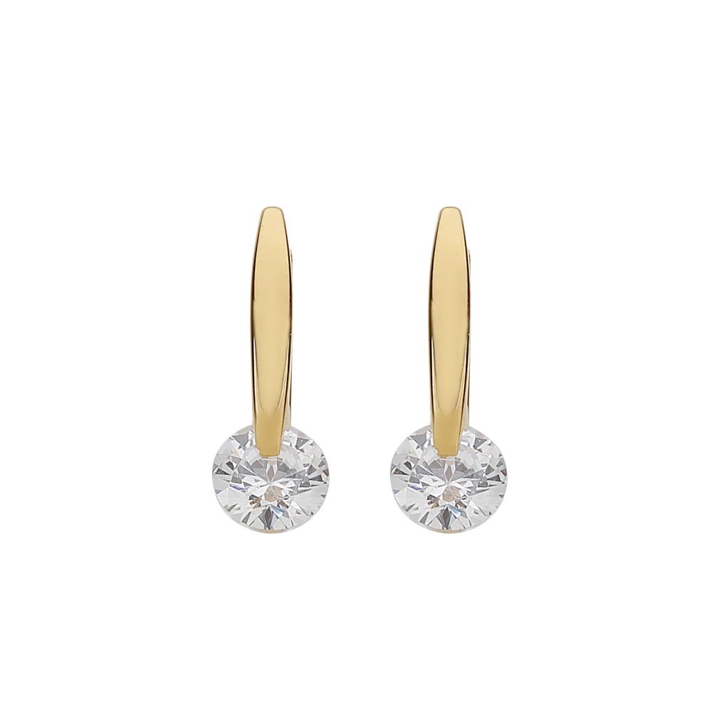 Серьги Charmy 18K, Серебро 925, Мерцающий Квадрат