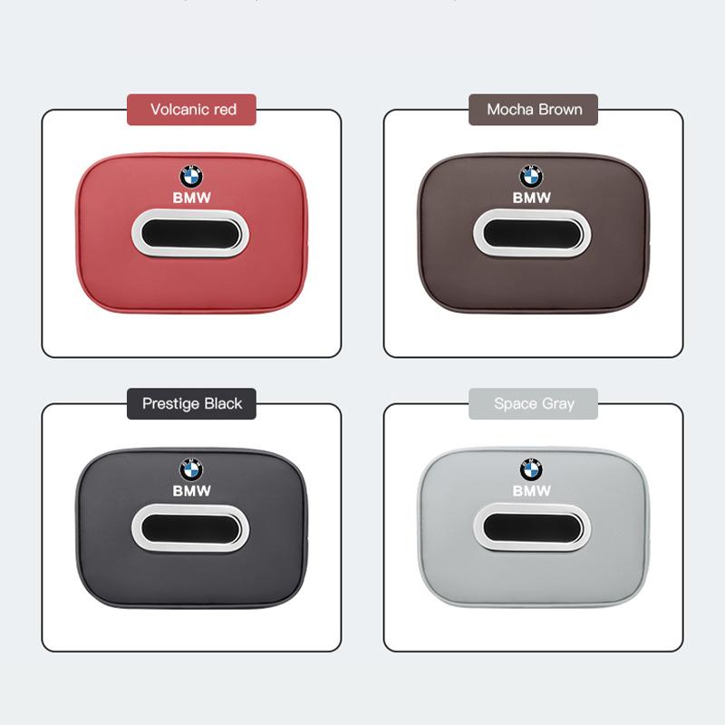 Car Tissue Box Leather Tissue Storage Bag For BMW E46 E60 E90 E39 E87 E36 E92 E70 E91 X3 X5 X1 X2 X4 X6 X7 E28 Keychain