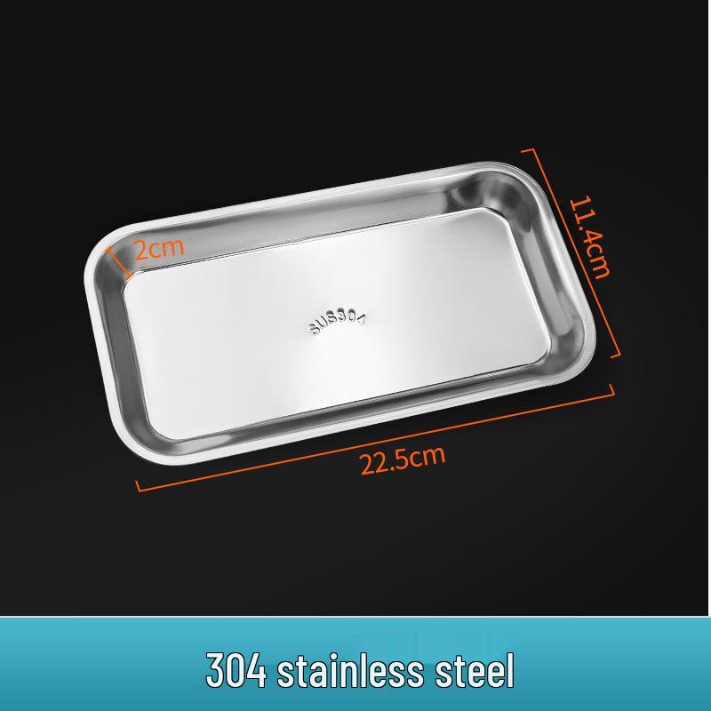 Стоматологический лоток для инструментов из нержавеющей стали 304 с плоским дном