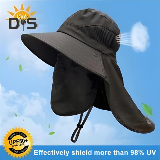 Летняя шляпа с защитой от ультрафиолета для мужчин и женщин, шляпа-ведро с козырьком, защитой шеи и лица, широкополая шляпа рыбака для рыбалки, кемпинга, пешего туризма