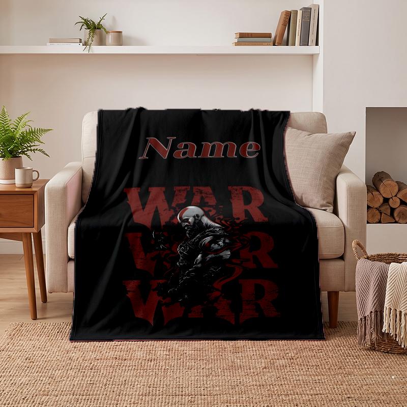 God of War Soft Warm Flannel Blankets Comfortable Blanket for Home Decoration Gifting