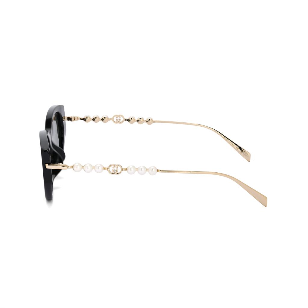 Gucci Emblem Collection Recycled Acetate Cat Eye Sunglasses Women sunglasses Black Gray GG1970SA001