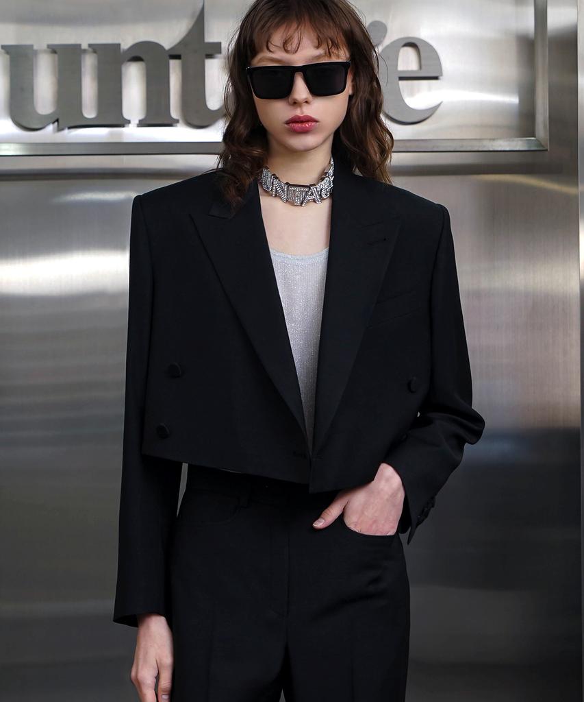 Untage Wool Crop Jacket [Black(Unisex)]_Uth-Fb01