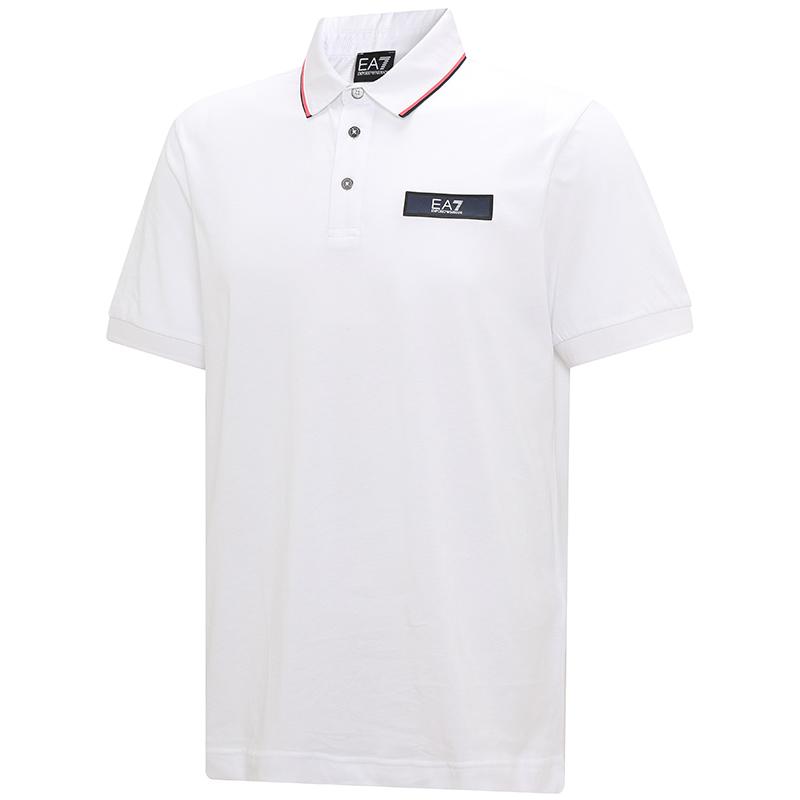 EMPORIO ARMANI EA7 SS23 Polo Shirt Men's White 3RPF03- PJM9Z-1100