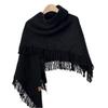 New Ladies Knitted Scarf Fashionable Wool Shawl Winter Warm Women Versatile Scarf High-end Sense Solid Color Tassel Scarf