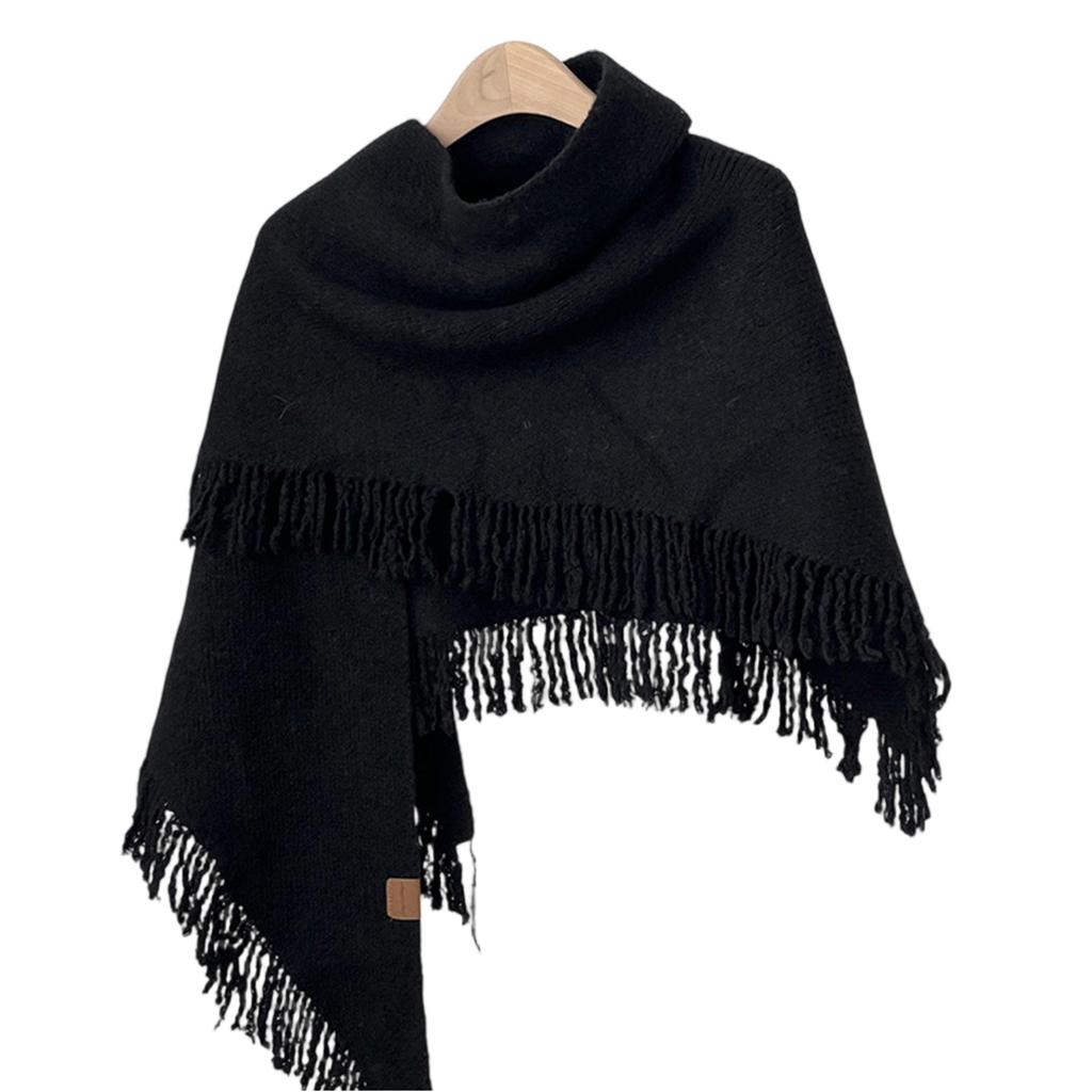 New Ladies Knitted Scarf Fashionable Wool Shawl Winter Warm Women Versatile Scarf High-end Sense Solid Color Tassel Scarf