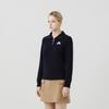 MARTINE GOLF Fluffy Half Zip Up T Shirts_Navy