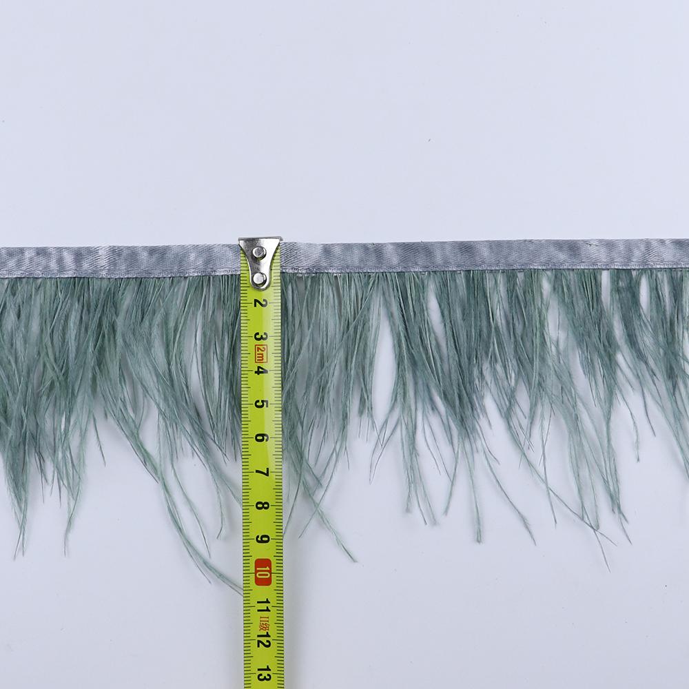 Feather8-10cm Light Purple Ostrich Feather Trims 1m 5m 10m for Crafts High Quality Plume Fringe Cosplay Festivals Clothing Ribbon Decor