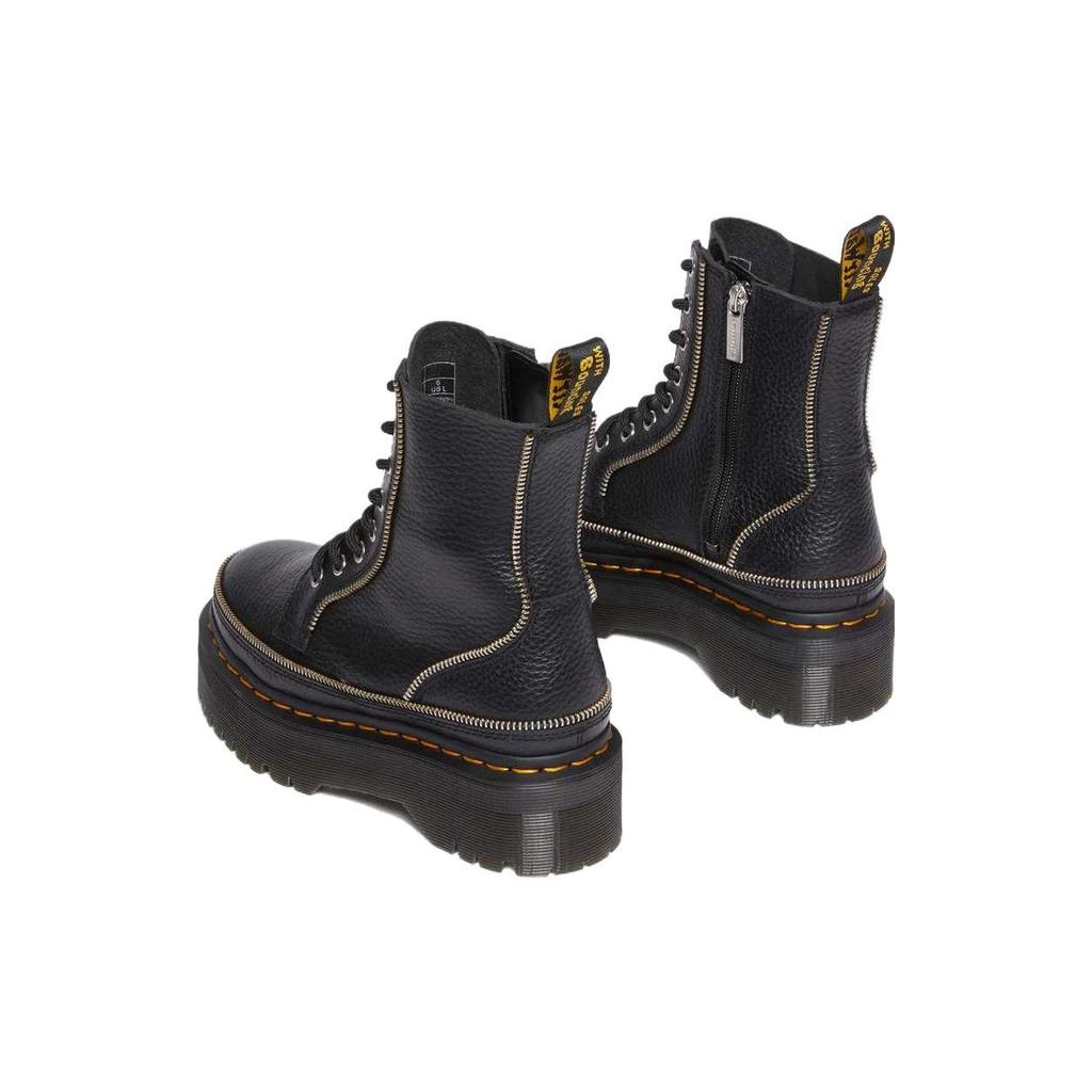 Dr. Martens Jadon Leather 8 Eyelet Thick Sole Short Boots Women Boots Black 30783001