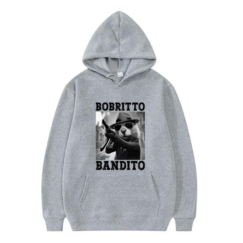 Худи с мемом про бобра Bobritto Bandito Мозговая гниль из Италии