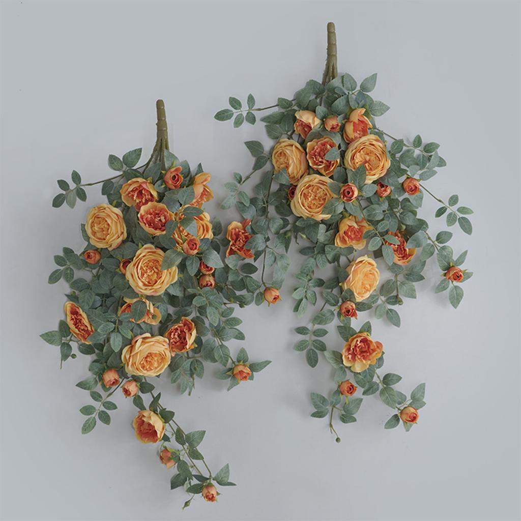 Artificial Hanging Flower Fake Hanging Rose Flower for Wall Home Room Garden