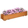 Rectangular Wooden Square Vegetable Garden Planter, 91 X 18 X 16.5 Cm, Brown