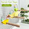 Wear-resistant Fun Bird Perch Stand Non-slip Parrot Standing Pole  Birdcage Use