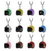 Car Pendant Cute Helmet Rearview Mirror Hanging Automobile Interior Decoration Ornament Accessories