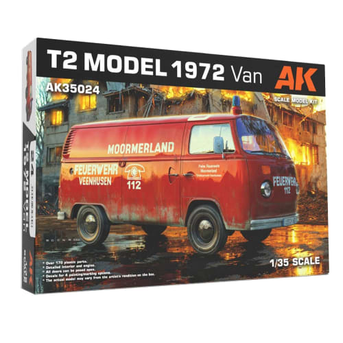 AK Interactive 1/35 Scale 1972 Minivan Commercial Van Type Plastic Model Kit AK35024 (Car)