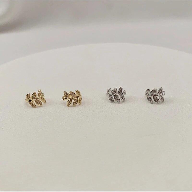 925 Sterling Silver Leaf Earcuff Clips On Earrings For Women Sweet Cute Student Jewelry