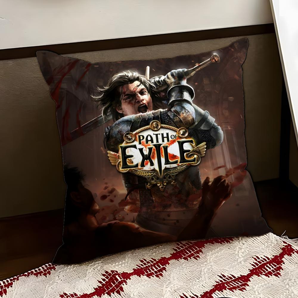 GamePath of Exile Cushion Cover Reversible Soft Durable Pillow Cover Home Car MultiScene Use for Daily Comfort