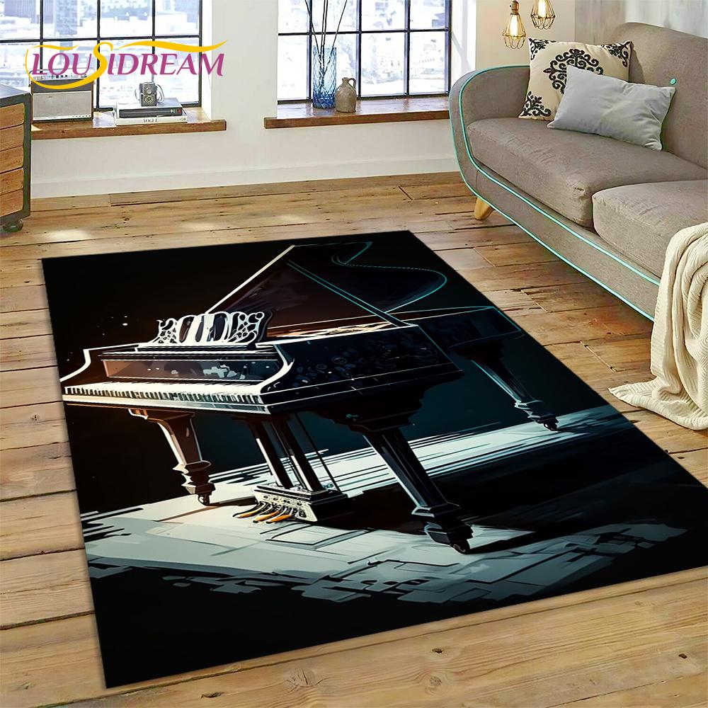 3D Dream Piano Key Музыкальный инструмент Мультяшный коврик Большой, ковер для дома Гостиная Диван Коврик Декор, детский нескользящий напольный коврик