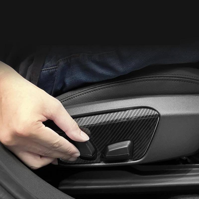 2 шт./компл., ABS автомобильное сиденье, регулировка кнопок переключателя, панель, декоративная накладка, подходит для BMW X1 F48 2016-автосалон