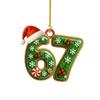 Acrylic Christmas Ornaments, Fun Number Tidbit Ornaments, Pendants
