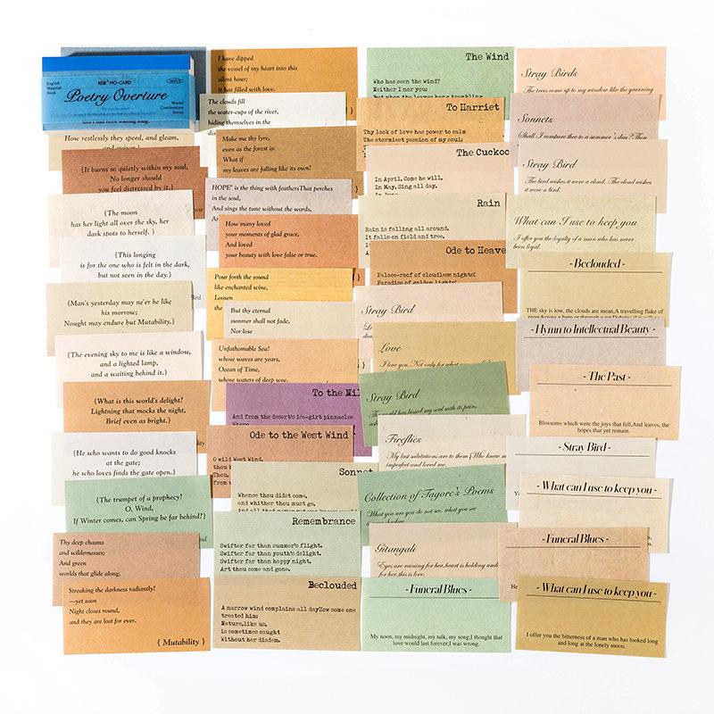 100 листов винтажная английская поэзия, благословение, декоративный материал, бумага, фон для коллажа, бумага для скрапбукинга, дневник, этикетка, планировщик