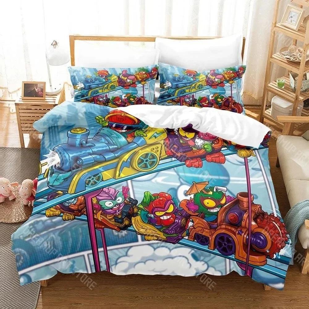 3D-принт аниме Super Zings комплект постельного белья односпальный двуспальный двуспальный двуспальный комплект для взрослых и детей спальня пододеяльник наборы домашнего текстиля