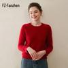 Fanzhen Women's 100% Cashmere Round Neck Pullover Sweater