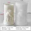 Relief Cylinder Santa Claus Christmas Candle Mold Handmade Aroma Gypsum Form Silicone Mould Xmas Candle Soap Making Supplies