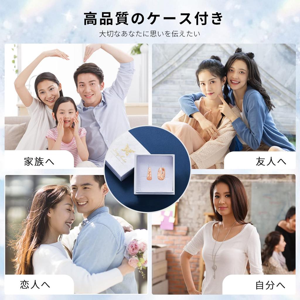 Серьги-кольца StoryMidir Cherry Blossom Flower Hoop Pink Japanese 925 Gypoallergenic to Spring Sakura Hoop Rose Gold Gift for White Anniversary Earrings, Earrings,